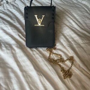 Mini Messenger Jelly Black with Gold crossbody bag